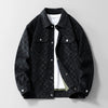 Men's Faux Suede Checkerboard Jacket
