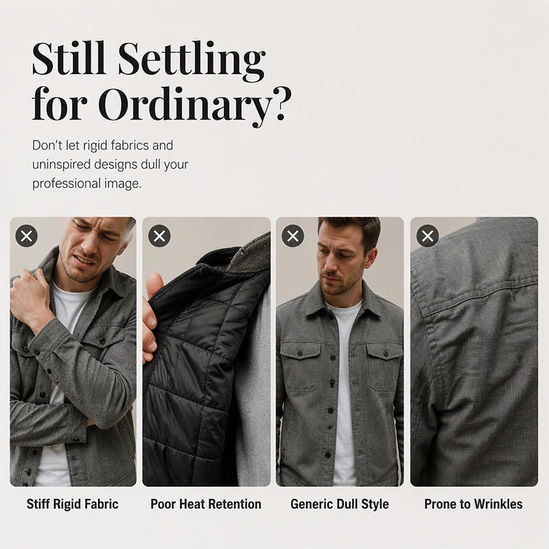 Men's Faux Suede Checkerboard Jacket