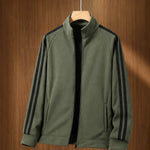 Striped Fleece Zip Jacket