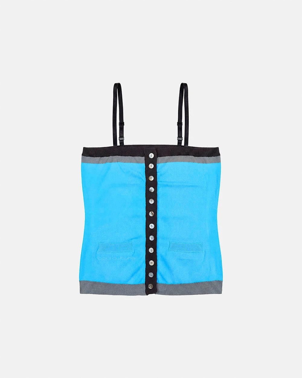 Blue Knit Tank Top