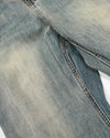 Washed Bamboo Weave Baggy Jeans