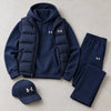 Winter Puffer Vest Hoodie Outfit Set