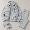 Winter Puffer Vest Hoodie Outfit Set