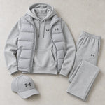 Winter Puffer Vest Hoodie Outfit Set