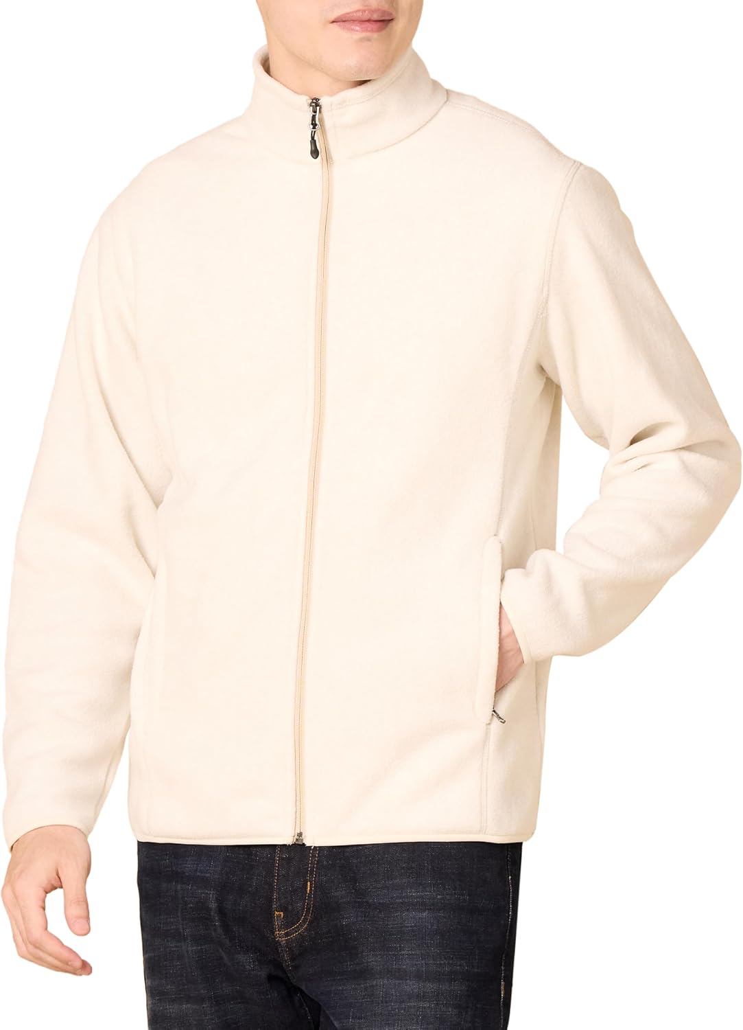 Men's Full-Zip Polar Fleece Jacket with Zippered Pockets for Cold Outdoor Weather (Available in Big & Tall)