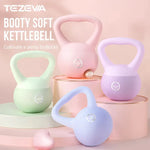 Soft Rubber Kettlebells with Handles for Strength Training - 10LB, 15LB, 20LB