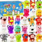 24PCS Animal Squishy Toys, Slow Rising Squishy Stress Fidget Toys,Squishies Party Favors for Adult, Treasure Chest Prizes, Classroom Prizes Christmas Party Favors,Stocking Stuffers Gifts