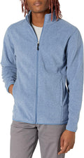 Men's Full-Zip Polar Fleece Jacket with Zippered Pockets for Cold Outdoor Weather (Available in Big & Tall)