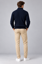 Polo Ralph Lauren Pull camionneur torsadé en coton Homme – Bleu marine