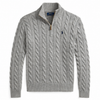 Polo Ralph Lauren Pull camionneur torsadé en coton Homme – Bleu marine