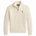 Polo Ralph Lauren Pull camionneur torsadé en coton Homme – Bleu marine