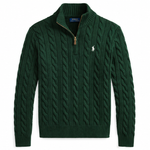 Polo Ralph Lauren Pull camionneur torsadé en coton Homme – Bleu marine