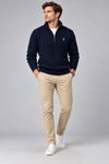 Polo Ralph Lauren Pull camionneur torsadé en coton Homme – Bleu marine