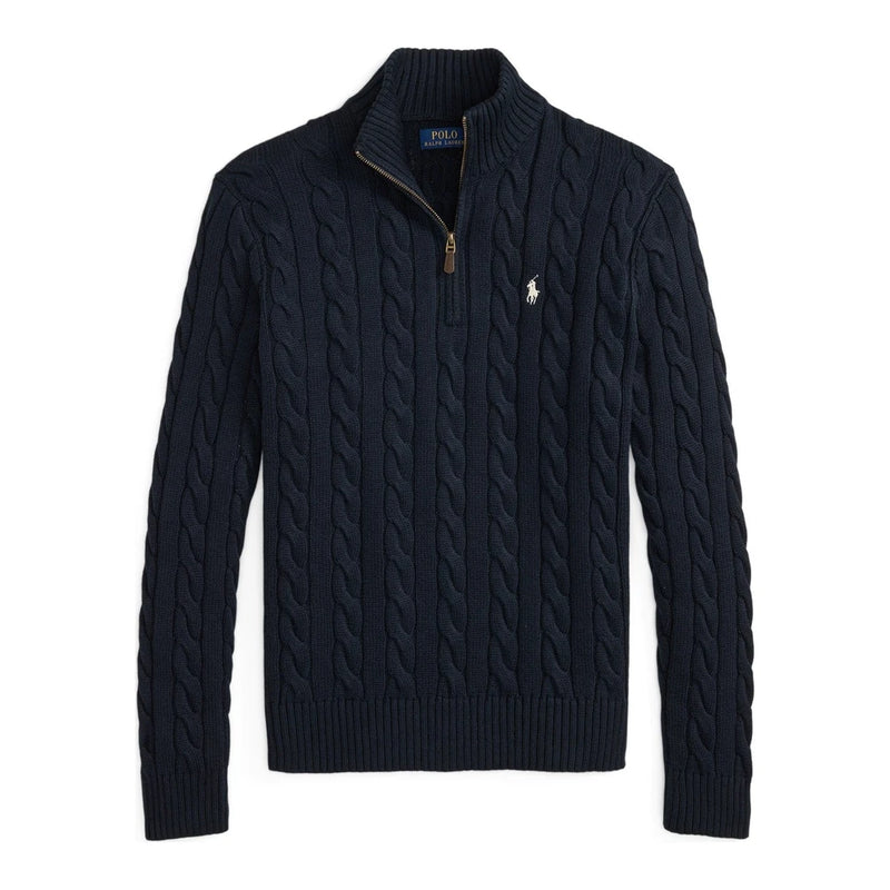 Polo Ralph Lauren Pull camionneur torsadé en coton Homme – Bleu marine
